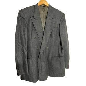 Christian Dior Men's sz 42R Grey Double Breasted Wool Sport Jacket Vintage